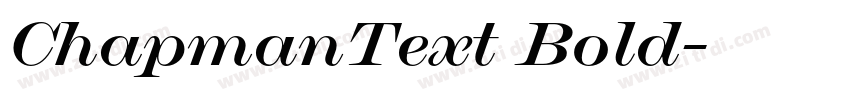 ChapmanText Bold字体转换 ChapmanText Bold字体转换
